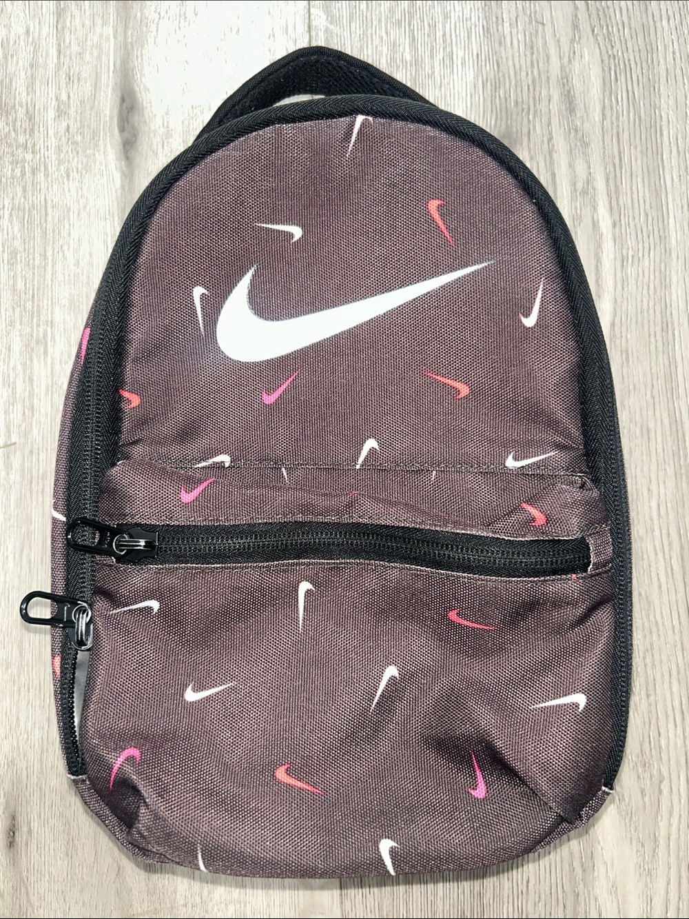 Nike Unisex Insulated Fuel Pack Lunch Bag Brown with Multicolor Swoosh